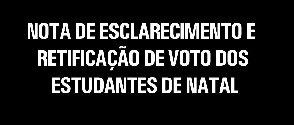 Nota dos estudantes de Natal