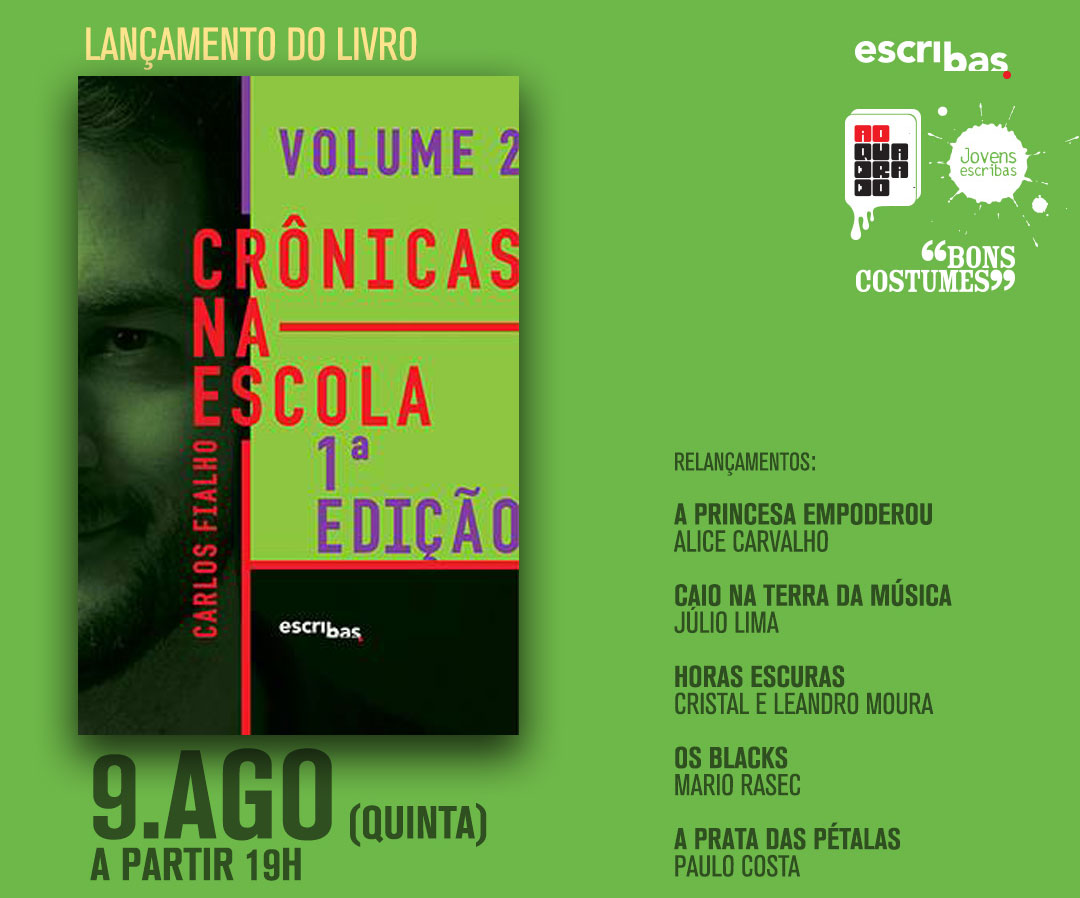 LANÇAMENTO DE “CRÔNICAS NA ESCOLA – VOLUME 2” (e relançamentos)