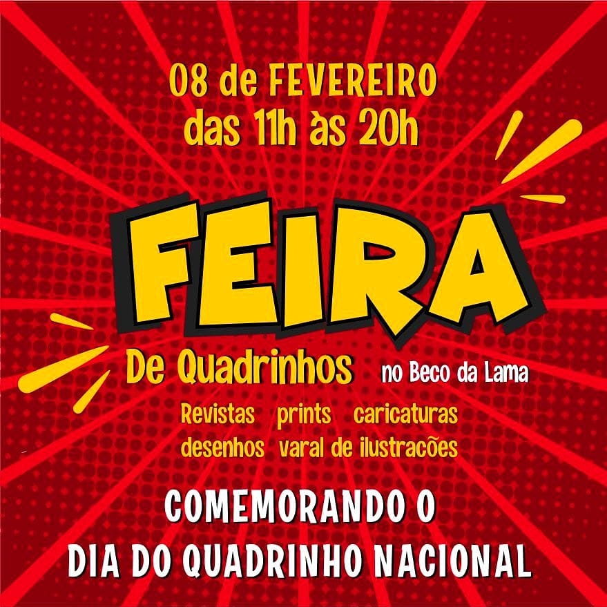 Feira de Quadrinhos no Beco da Lama celebra o dia do quadrinho nacional